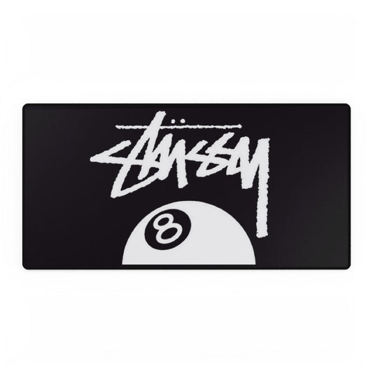 Stylish Stüssy Desk Mat with 8-Ball Design