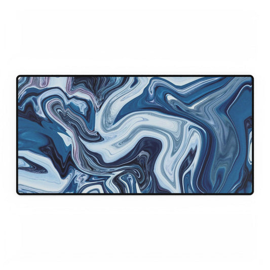 Blue Elegant Abstract Desk Mat