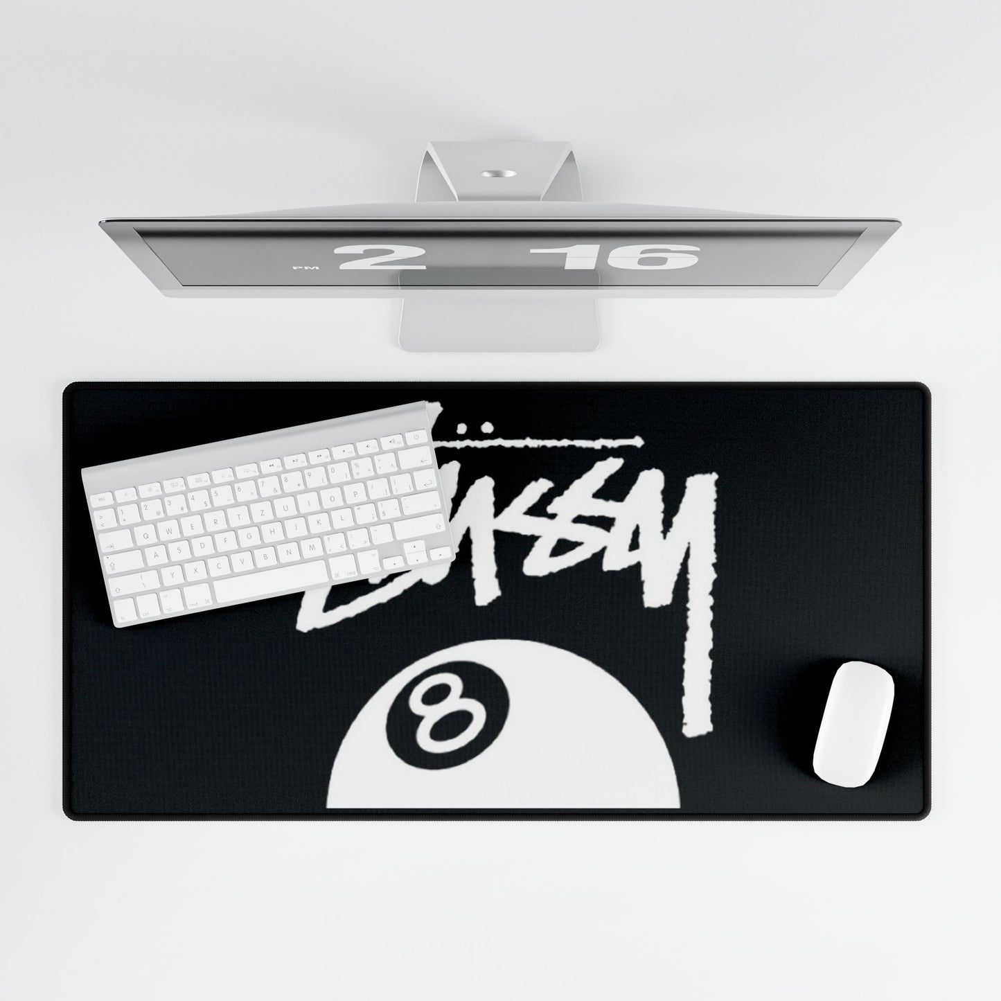 Stylish Stüssy Desk Mat with 8-Ball Design